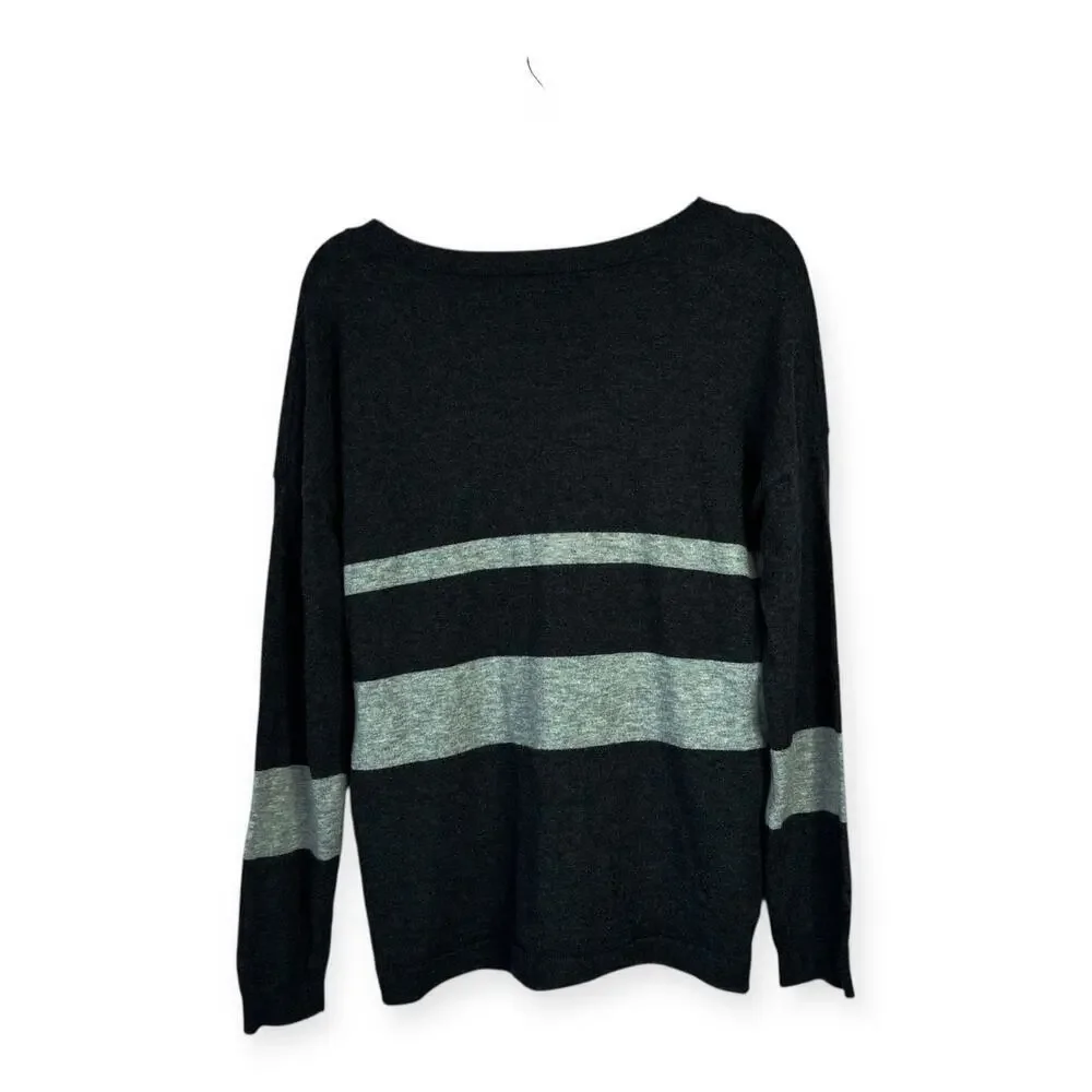 THE CASHMERE PROJECT Sweater Striped Size Medium Wide Neck Winter Warm